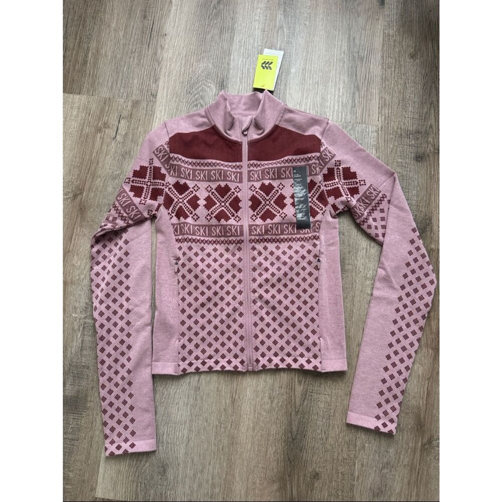 all in motion Pink Patterned Full-Zip Ski Jacket